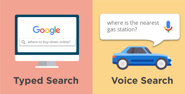 difference between typed search and voice search