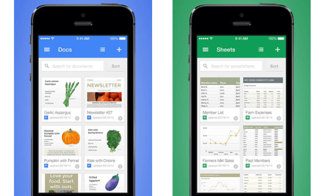 google sheets and google doc