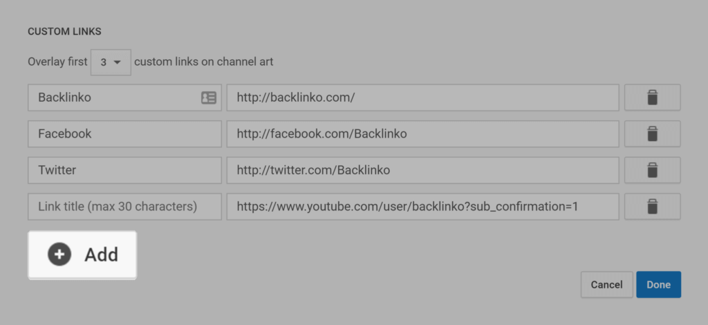 Include a Subscription Link In Your Channel Art