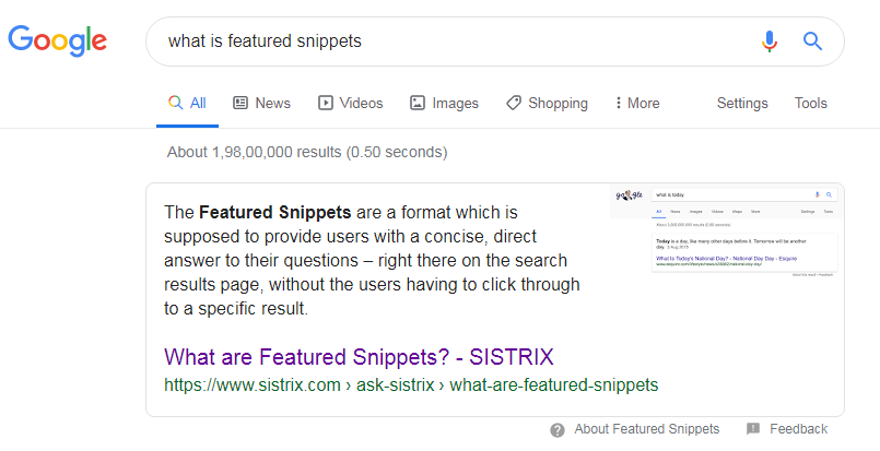 Google SERP Features